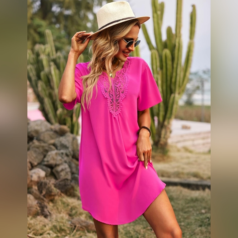 NWT 2XL Hot Pink Swimsuit Cover-up